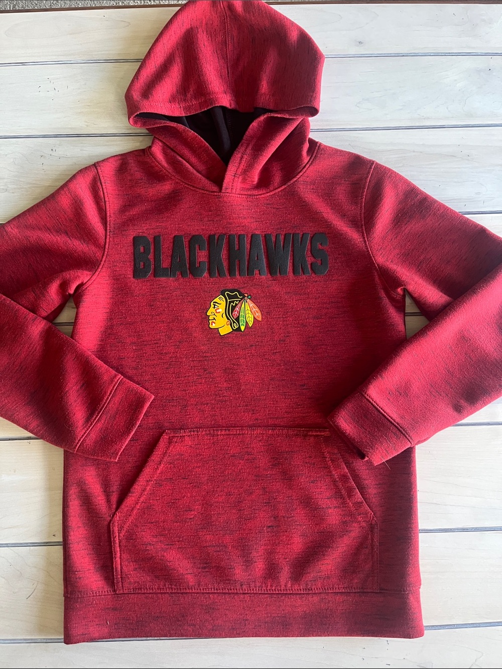 NHL Chicago Blackhawks Red Hoodie Sweatshirt - Youth Large